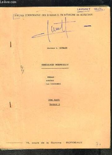 Semeiologie Chirurgicale- 2ème Année- Secteur 3- Thorax- Abdomen- Les Syndromes