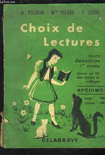 Choix De Lectures- Cours Elementaire 1ère Année- Classe De 10ème Des Lycées Et Collèges- Specimen