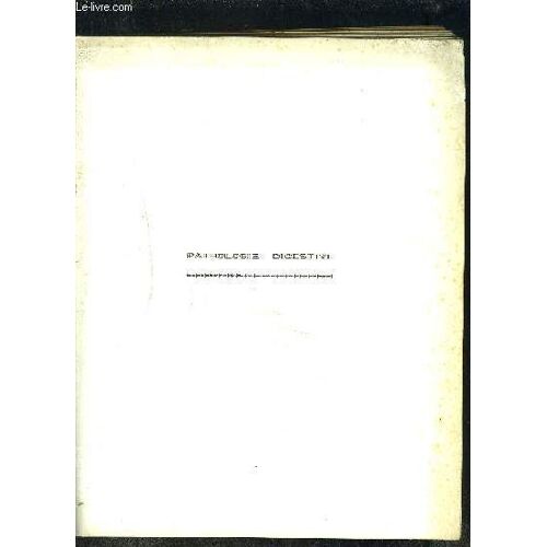 Pathologie Digestive- Pathologie Gynecologique- Pathologie Pulmonaire Et Ganglionnaire- Pathologie Cutanee- Pathologie Renale Et Prostatique