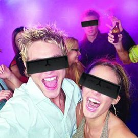 Paire De Lunettes Barre Noire Censurée Costume Déguisement