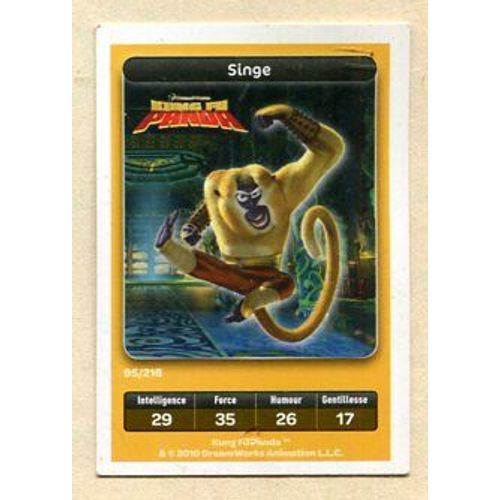 Carte Dreamworks - " Kung Fu Panda " : Singe - 2010
