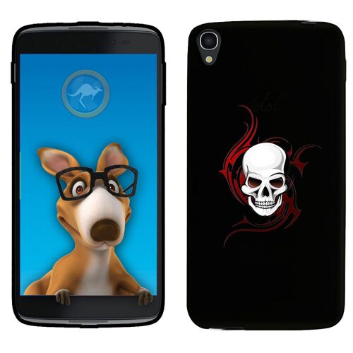 Coque Souple En Gel Pour Alcatel Idol 3 5,5 Avec Impression Motifs Tête De Mort
