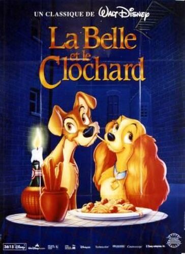 La Belle Et Le Clochard (Lady And The Tramp) - Véritable Affiche De Cinéma Pliée - Format 40x60 - De Hamilton Luske Avec Les Voix De Barbara Tissier, Guillaume Lebon, Marie Ruggeri - Ressortie 1997
