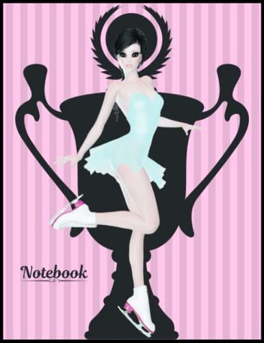 Woman Figure Skater Notebook: Champion Woman Figure Skater With Trophy Notebook Journal Letter Size