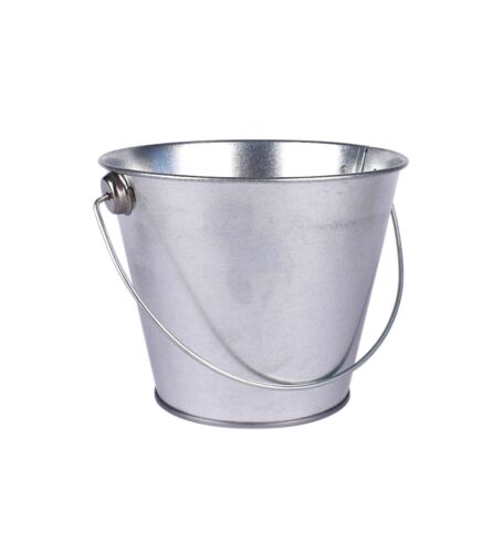 Seau En Métal Couleur Zinc 10 X 10 Cm