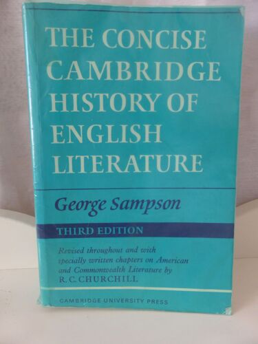 The Concise Cambridge History Of English Literature