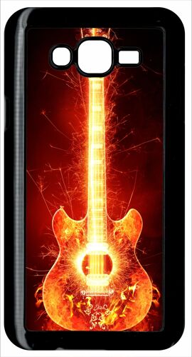 Coque galaxy j7 - blazing guitare - noir