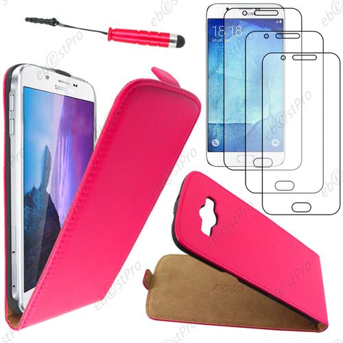 Ebeststar ® Housse Coque Etui En Pu Cuir À Rabat Ultra Fine (Slim Case) Pour Samsung Galaxy A8 Sm-A800f, Couleur Rose + Mini Stylet 3 Film