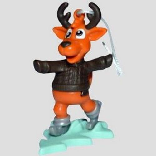 Figurine "Kinder" (2022) - Figurine De Noël / N° 5 - Renne En Patins À Glace ( Vd261 / Vd-261 ) Avec Bpz
