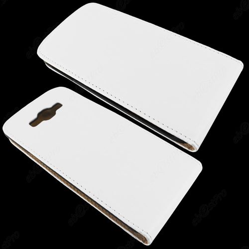 Ebeststar ® Etui Pu Cuir Rabattable Housse Coque Ultra Slim Pour Samsung Galaxy A8 Sm-A800f, Couleur Blanc + Film Protection D'écran