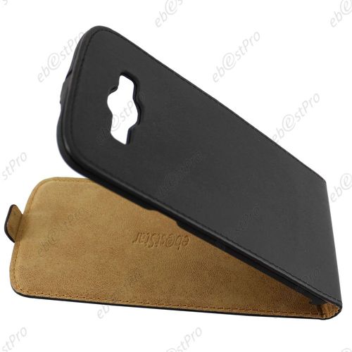 Ebeststar ® Pour Samsung Galaxy A8 Sm-A800f Etui En Pu Cuir Clapet Ultra Fine Housse Coque, Couleur Noir + Film Protection D'écran