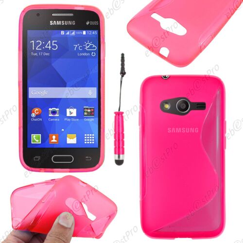 ebestStar ® Housse Etui Coque Silicone Gel Motif S-line Protection Souple pour Samsung Galaxy Trend 2 Lite SM-G318H, Galaxy V plus, Couleur Rose + Mini Stylet + Film protection d'écran