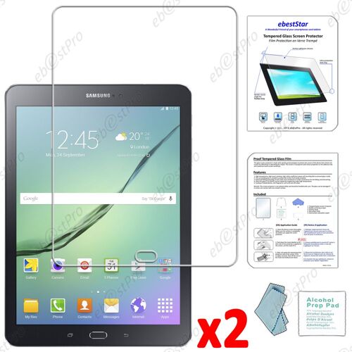 Ebeststar ® Lot X2 Film Protection En Verre Trempé Vitre Protecteur Anti Casse, Anti-Rayure, Anti Choc Pour Samsung Galaxy Tab S2 9.7 Sm-T810, Sm-T815