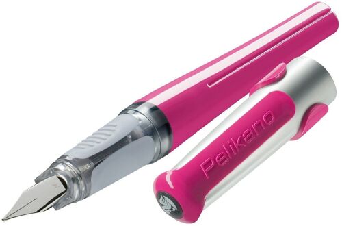 Pelikan 971234 Stylo Plume Pour Écolier Pelikano P480 Pointe M Avec 2 Cartouches Gtp (Bleu)