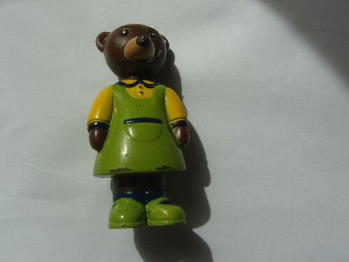 Petit Ours Brun - Embout De Crayon - Jupette Et Chaussures Vertes