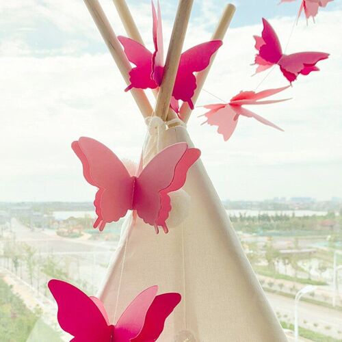 Guirlande de papillon en papier 3D, pour mariage, fête d'anniversaire, Festival, bannière romantique à suspendre, ficelle de décoration