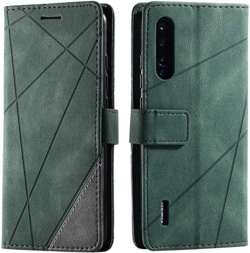 Coque Xiaomi Mi A3,Etui En Cuir Pu Portefeuille Housse Fermeture Magnetique Und Flip Pour Xiaomi Mi A3,Avec Fermeture Magnetique,Vert