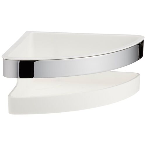 Keuco 12757010000 Compartiment synthétique pour coin de douche Chrome/blanc