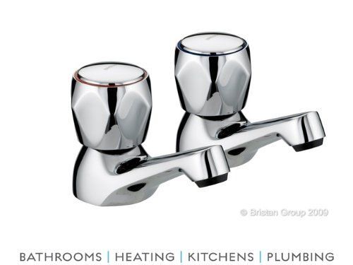 Bristan VAC 1/2 C MT Club Robinets pour lavabo chromé avec têtes en métal