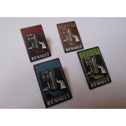 Lot De 4 Pin's Renault Choisy (4 Couleurs Différentes - Signés Démons Et Merveilles)