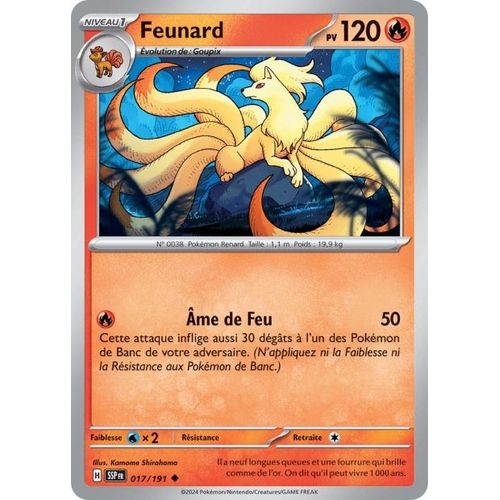 Carte Pokémon - Feunard - 017/191 - Ev8 Etincelles Déferlantes