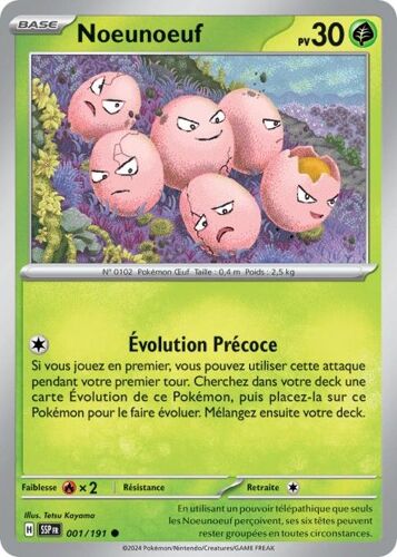 Carte Pokémon - Noeunoeuf - 001/191 - Ev8 Etincelles Déferlantes
