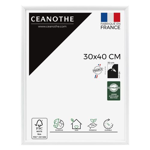 Cadre photo Essentiel exposition blanc 30x40 cm