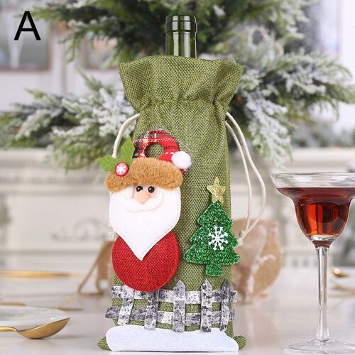 Couverture De Bouteille De Vin De Noël, Décor De Joyeux Noël, Couverture De Bouteille De Champagne Du Père Noël, Décoration De Table Pour La Maison