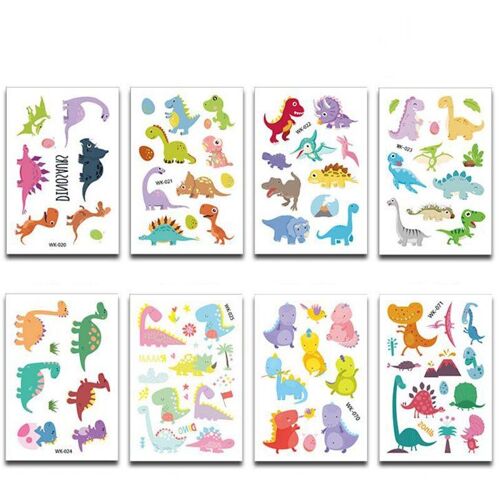 Autocollants De Tatouage De Dinosaures Pour Enfants, 10 Pièces, Faux Tatouage, Art Corporel, Étanche, Temporaire, Décorations De Fête, Diy Bricolage