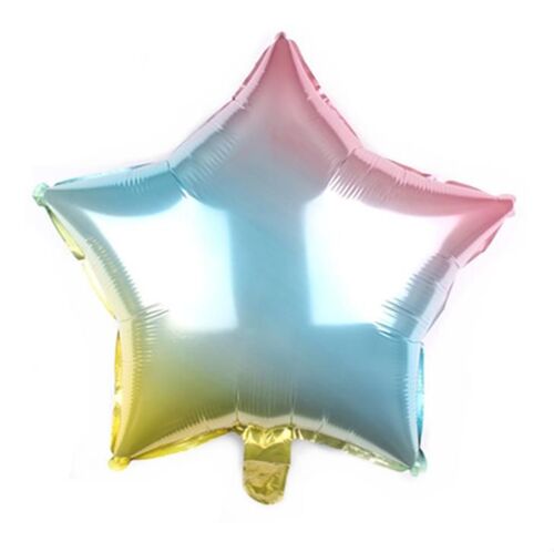 Ballons arc en ciel en forme d'étoile, en forme de coeur, en aluminium, pour décoration de fête d'anniversaire, de mariage, pour la saint valentin, pour enfants, 10 pièces/ensemble