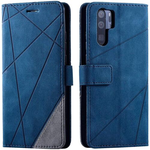 KALANKA-Coque pour Huawei P30 Pro, Etui en Cuir PU Portefeuille Housse Fermeture Magnétique und Flip pour Huawei P30 Pro, avec Fermeture Magnétique, Bleu