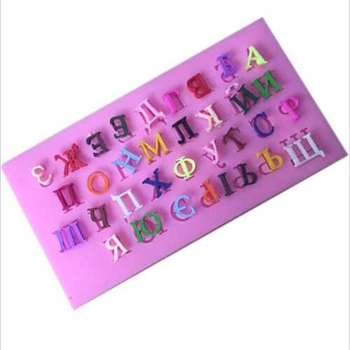 Moule À Gâteau Fondant En Silicone En Forme D'alphabet Russe 3d, En Argile Polymère, Décoration De Gâteau, Savon Au Chocolat, Outils Kiitchen