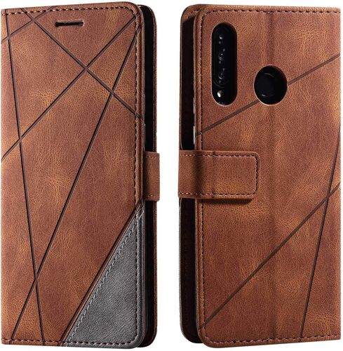 Coque Huawei P30 Lite,Etui En Cuir Pu Portefeuille Housse Fermeture Magnetique Und Flip Pour Huawei P30 Lite,Avec Fermeture Magnetique,Marron