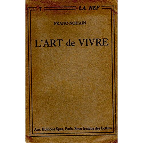 Art De Vivre L' Editions Spes 1929