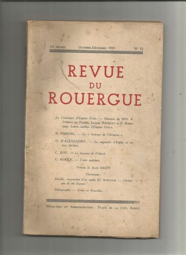 Revue Du Rouergue  52 R Fareng "Le Sauvage De L'aveyron" E Mouly Conte Nadalenc, Seignerie D'esplas,