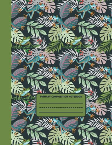 Primary Composition Notebook: Cute Frog Gift For Toad Lovers, Story Telling Journal With Picture Space, 8.5x11