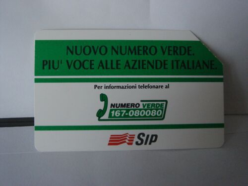 Carte Téléphonica - Italie - Sip - Nuovo Numero Verde - Piu Voce Alle Aziende Italiane - 10 000 Lires