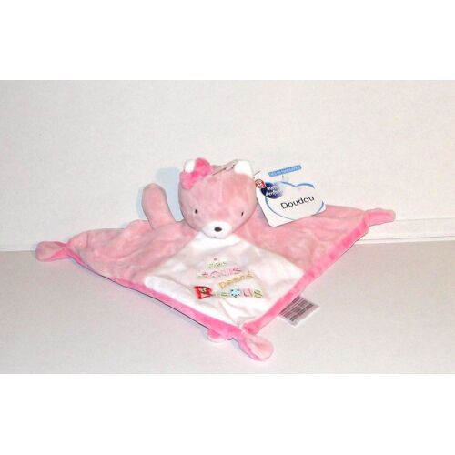 Doudou Mots D'enfants Rose Ours Noeud Des Tous Petits Bisous Siplec