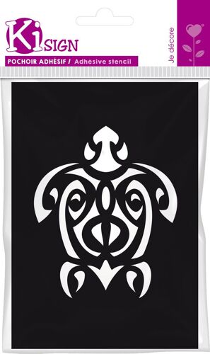 Pochoir Adhésif Tortue Maori 7x10 Cm