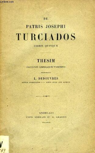 De Patris Turciados Libris Quinque (Thesis)