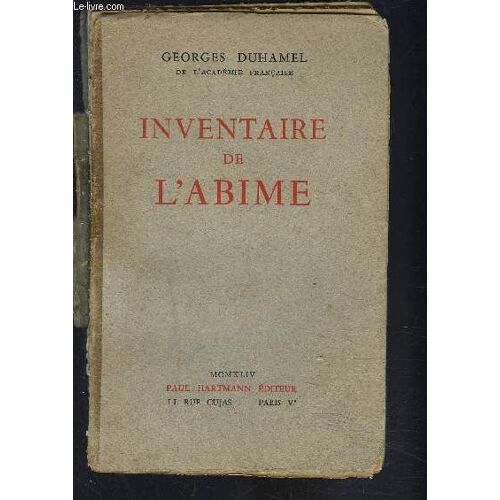 Inventaire De L Abime 1884-1901
