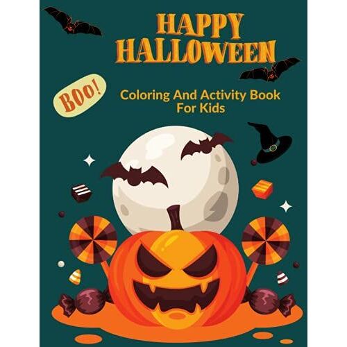 Halloween Coloring And Activity Book For Kids: Mazes, Tracing, Word Searches, Coloring Pictures, And More! (50 Activity Pages)