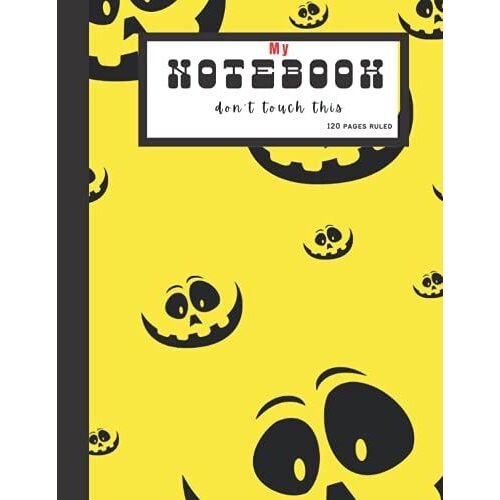 Composition Notebook: Scary Pumpkin With Happy Halloween Wishes Quotes Cover Design Best Gift For Adults | College Ruled Notebook | Lined Journal | ... / Scary Skeleton Pumpkin Composition Notebook
