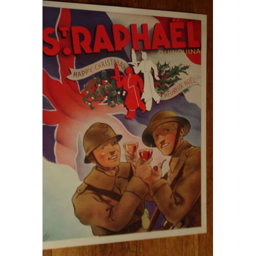 Publicité 1939  Saint Raphaël  Entente Cordiale Heureux Noël Illustrateur Phili