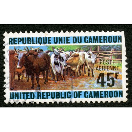 Timbre Oblitéré République Unie Du Cameroun, Poste Aérienne 45 F