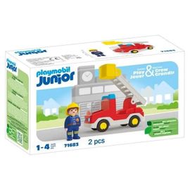 Playmobil Junior 71683 - Camion De Pompiers À Échelle