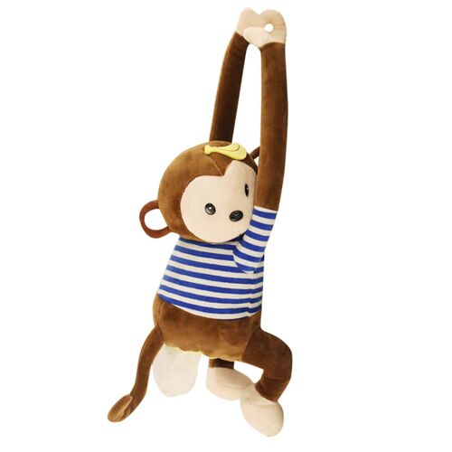 Boîte à mouchoirs en forme de singe, dessin animé créatif, animaux en peluche, mignon, maison, bureau, voiture, porte-serviettes en papier Portable, boîtes de rangement en papier