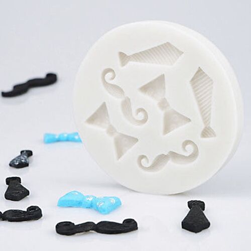 Moule À Gâteau En Silicone, Pour Barbe, Moustache, Noeud Papillon, Fondant, Chocolat, Sugarcraft, Outil De Décoration De Gâteaux, 1 Pièce