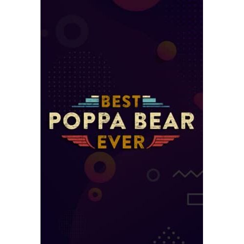 Christmas Journal & Planner - Mens Usa Flag Best Poppa Bear Ever Vintage Father's Day Family: Poppa Bear, Lined Writing Notebook Journal For Christmas Lists, Planning, Menus, Gifts, And More,Daily