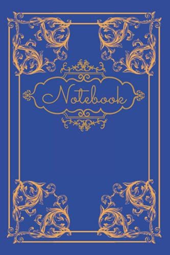 Notebook: Royal Blue And Gold Stylish Notebook For College, School Or Homework: (Ruled Lined Pages, Composition Book, Journal Style)